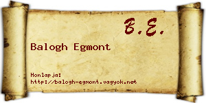 Balogh Egmont névjegykártya